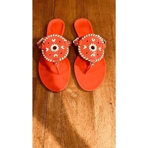 Jack Rogers Navajo Pink White Jelly Sandals SIze 8